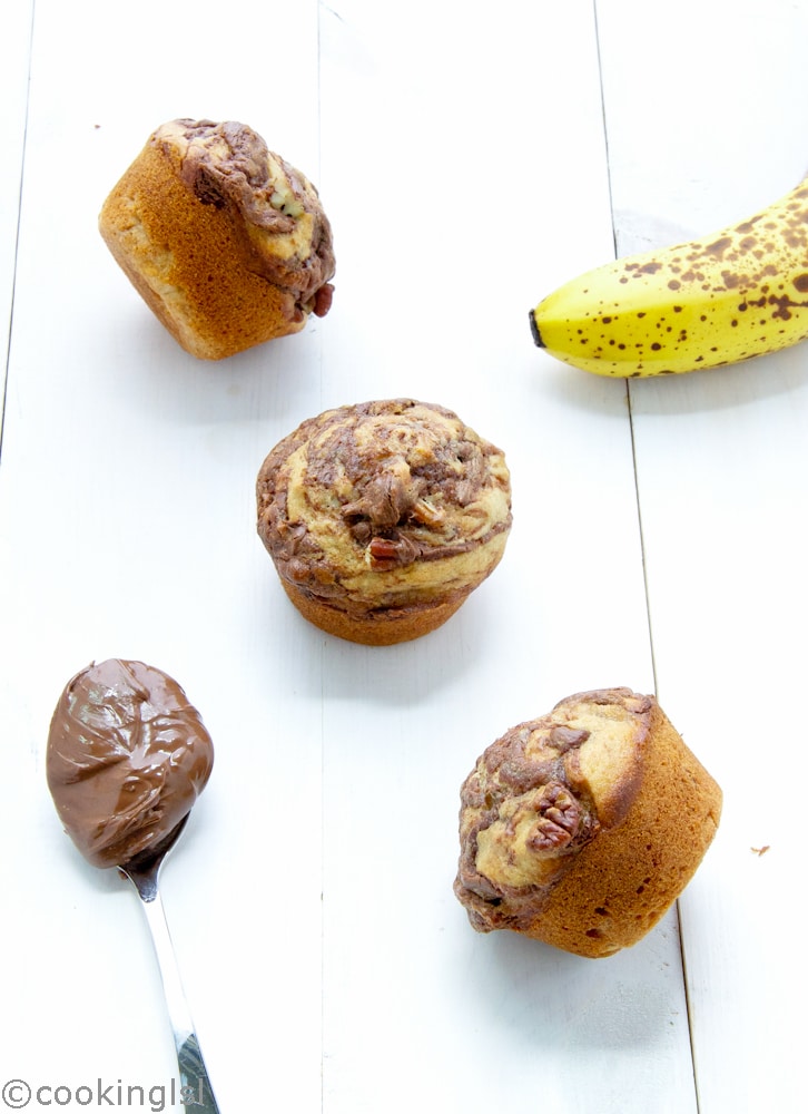 Nutella-swirl-banana-muffins-with-pecans