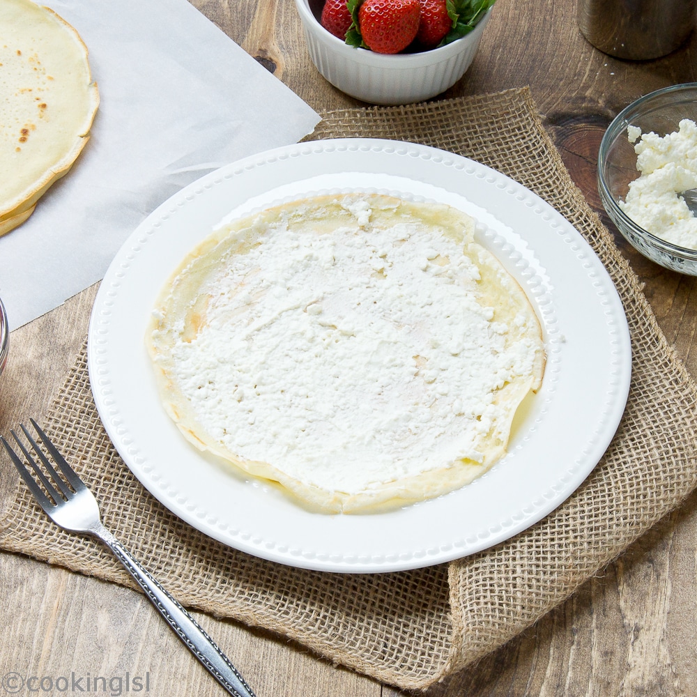 Cream, and, Cottage,Cheese, Filled , Crepes