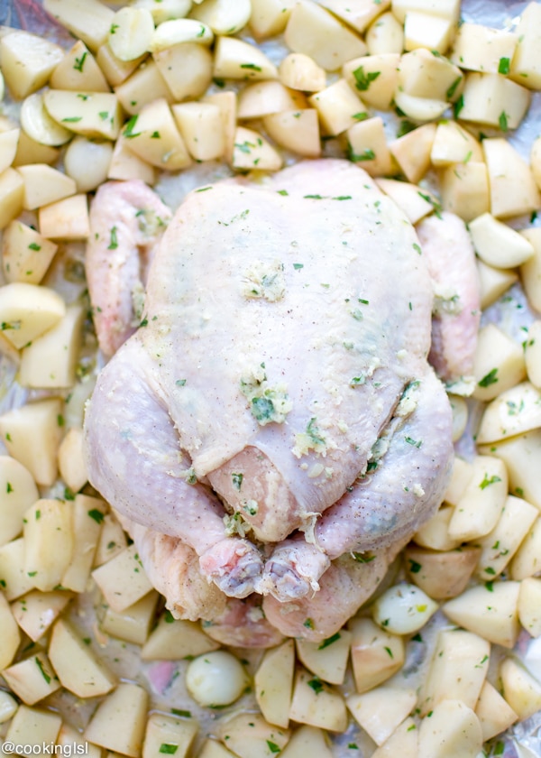Whole Homemade Roasted Chicken