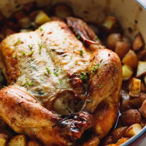 Whole Roast Chicken With Potatoes