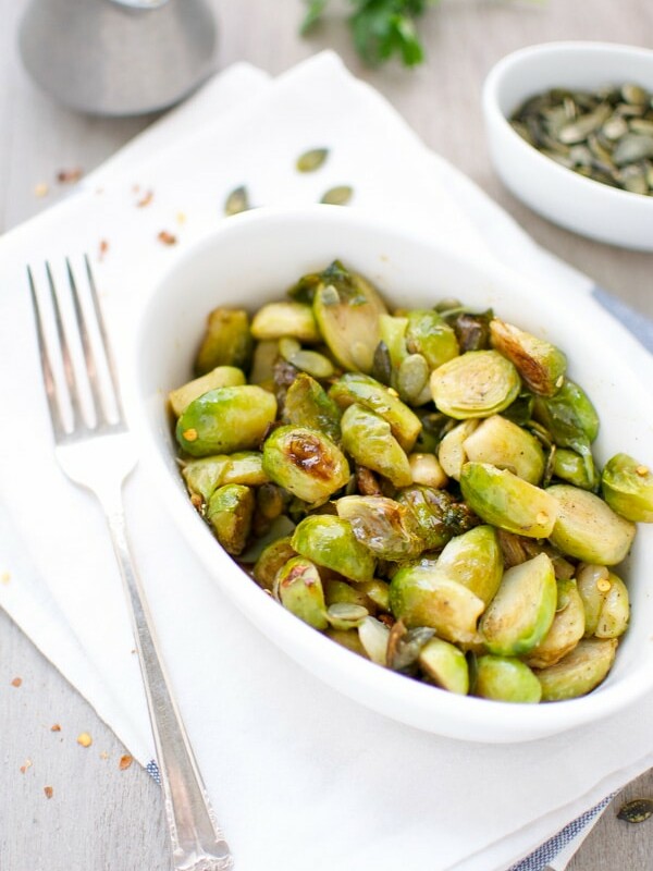 Tender Sweet and Sour Brussels Sprouts Side Dish Christmas