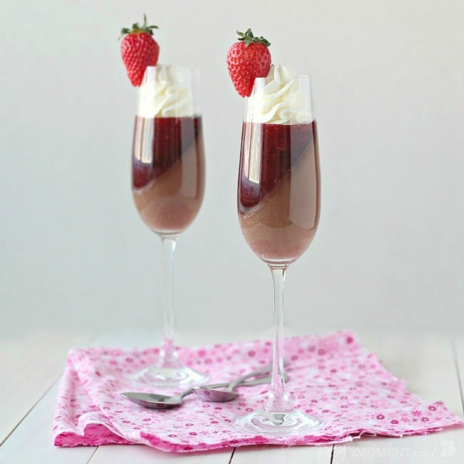 strawberry rose chocolate verrines
