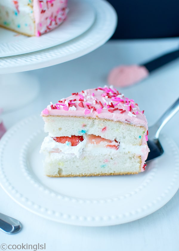 Pink Funfetti Birthday /Valentine's day Cake