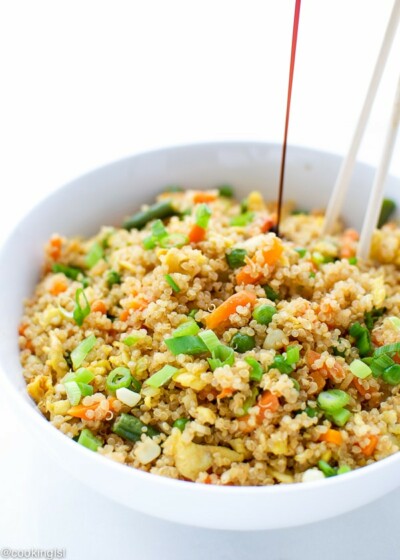 Easy Quinoa Fried Rice Recipe, Made With Frozen Vegetables