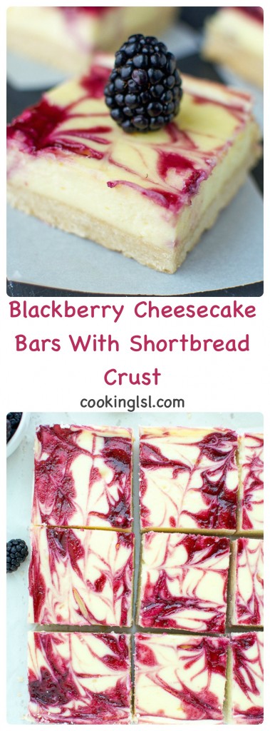 Blackberry Cheesecake bars