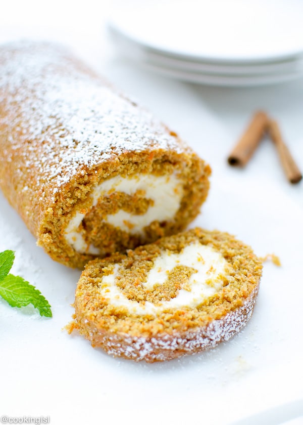 Carrot-Cake-Roll-With-Cream-Cheese-Filling-Recipe