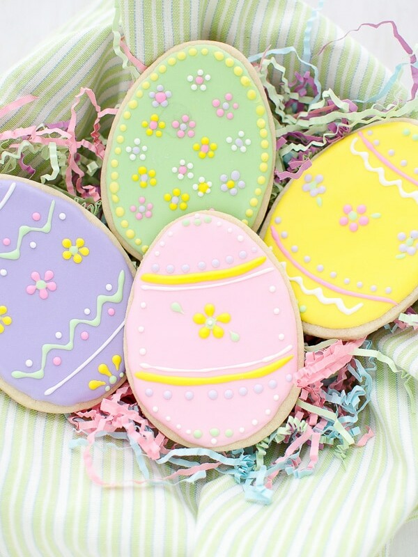 Easter Egg Sugar Cookies With Royal icing