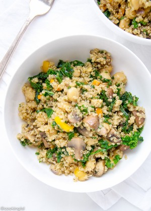Chickpeas Kale And Quinoa Power Bowls