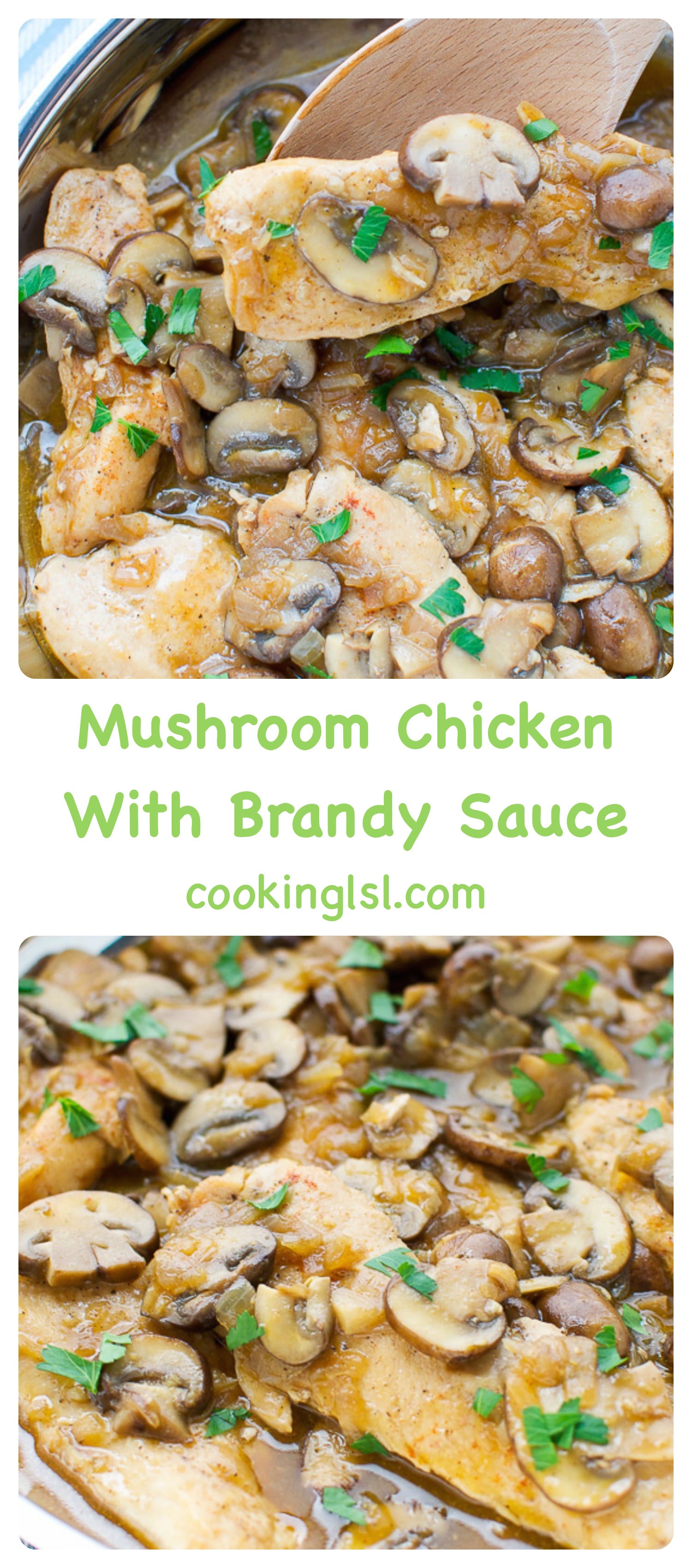 Mushroom Chicken With Brandy Sauce Recipe