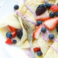 Fresh Berry Cheesecake Crepes Recipe