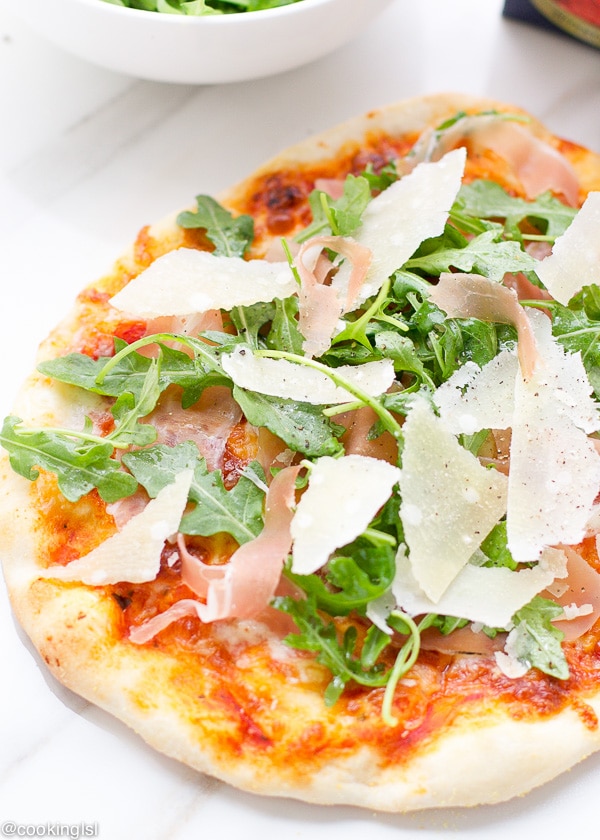 Prosciutto And Arugula Pizza With Colavita Italian Summer Grilling