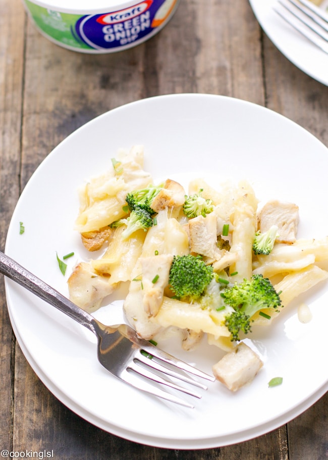 chicken-broccoli-green-onion-dip-kraft-pasta-bake