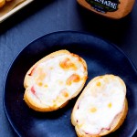 open faced ham and cheese sandwiches