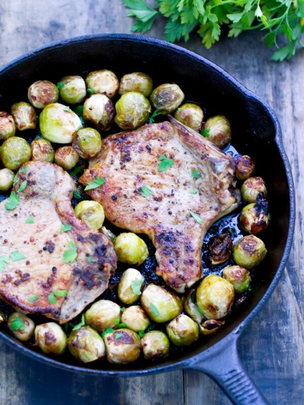 Easy-{One Pan}-Pork-Chops-And-Brussels-Sprouts-recipe