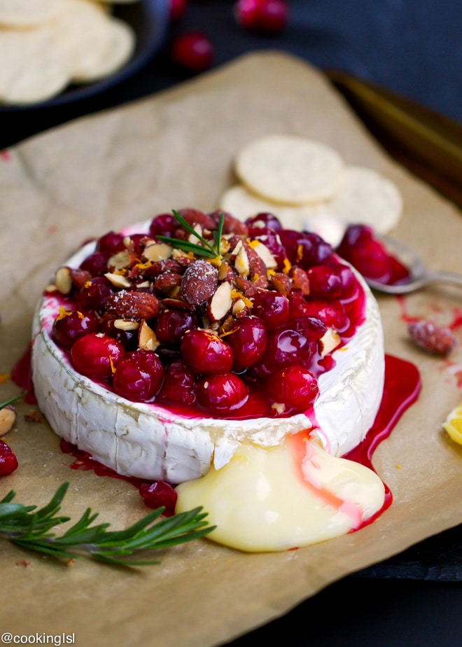 baked-brie-cranberries-almonds-holiday-christmas-appetizer