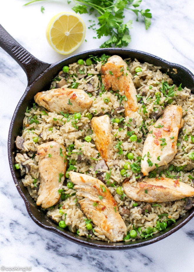 One-pan Chicken And Brown Rice With Vegetables