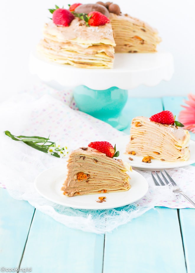 Crepe Cake With Chocolate Whipped Cream