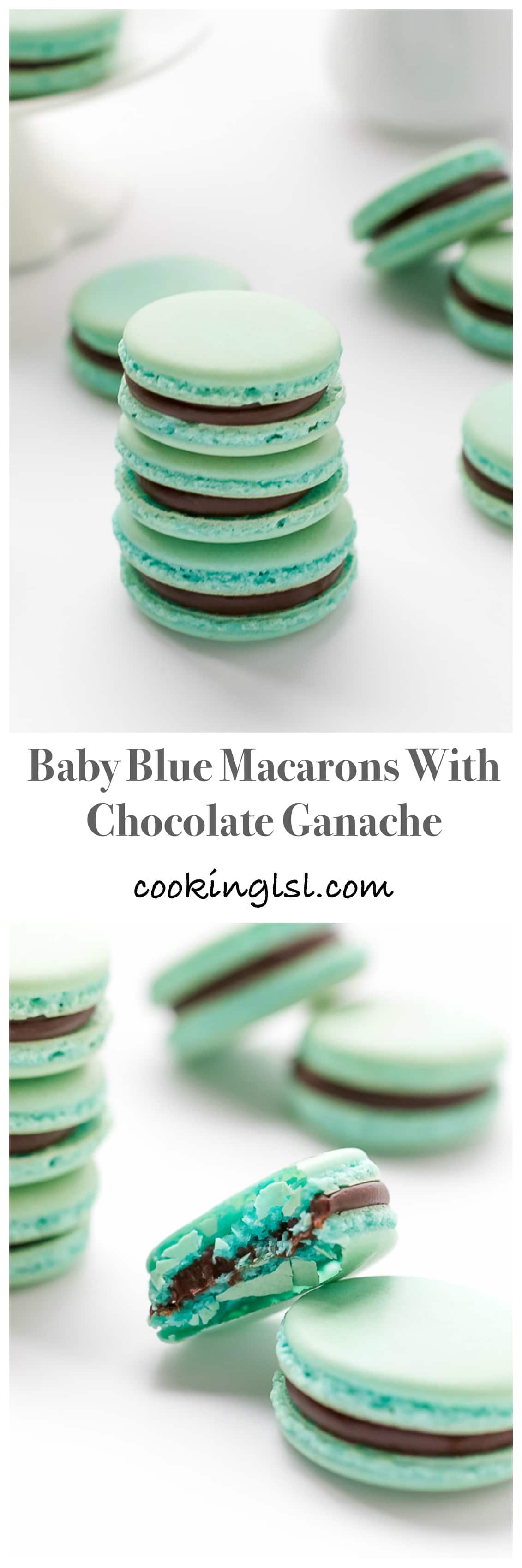 baby-blue-french-macarons-rich-chocolate-ganache-recipe