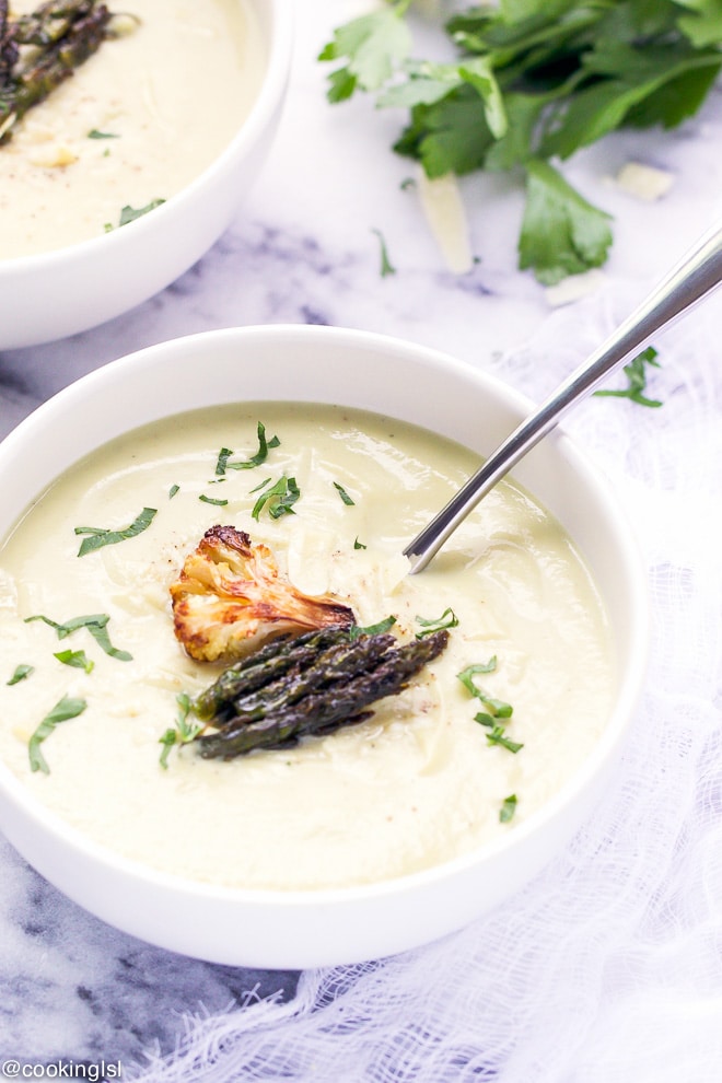 Roasted-Cauliflower-And-Asparagus-Soup-Recipe
