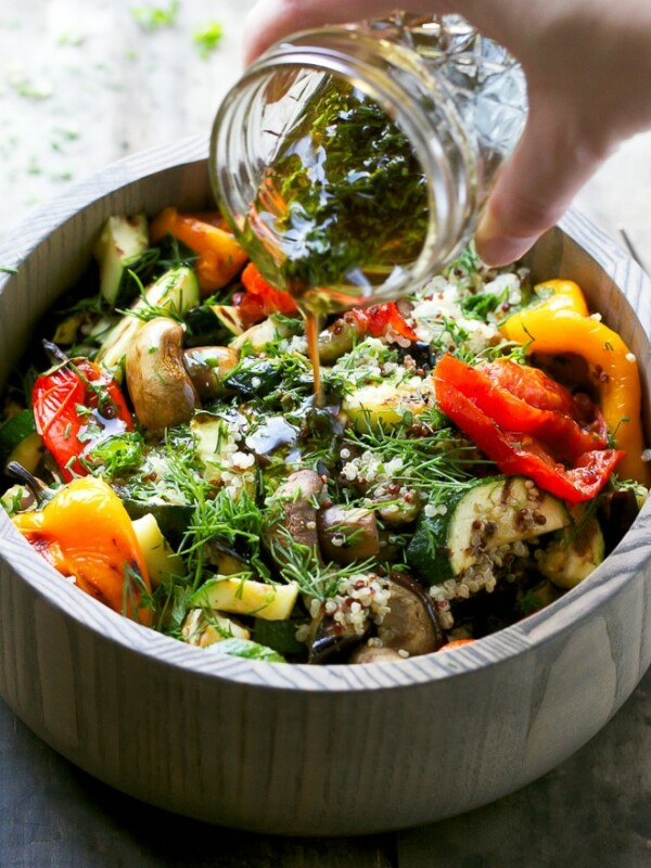Grilled Vegetable Quinoa Salad With Balsamic Dressing