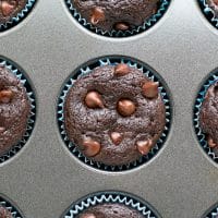 Flourless Double Chocolate Muffins