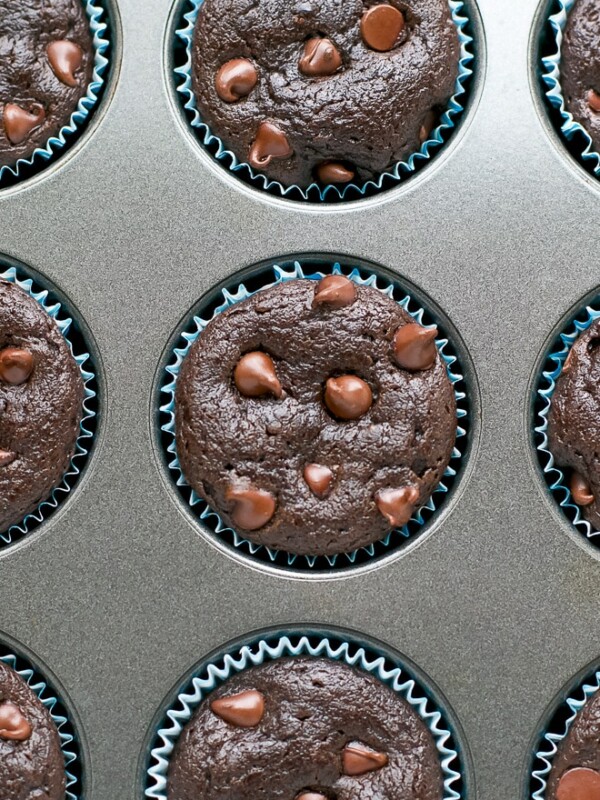 Flourless Double Chocolate Muffins