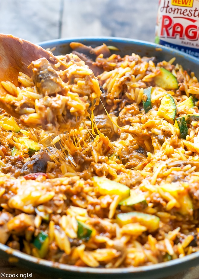 Orzo-With-Meaty-Sauce-Zucchini-and-Mushrooms-Recipe