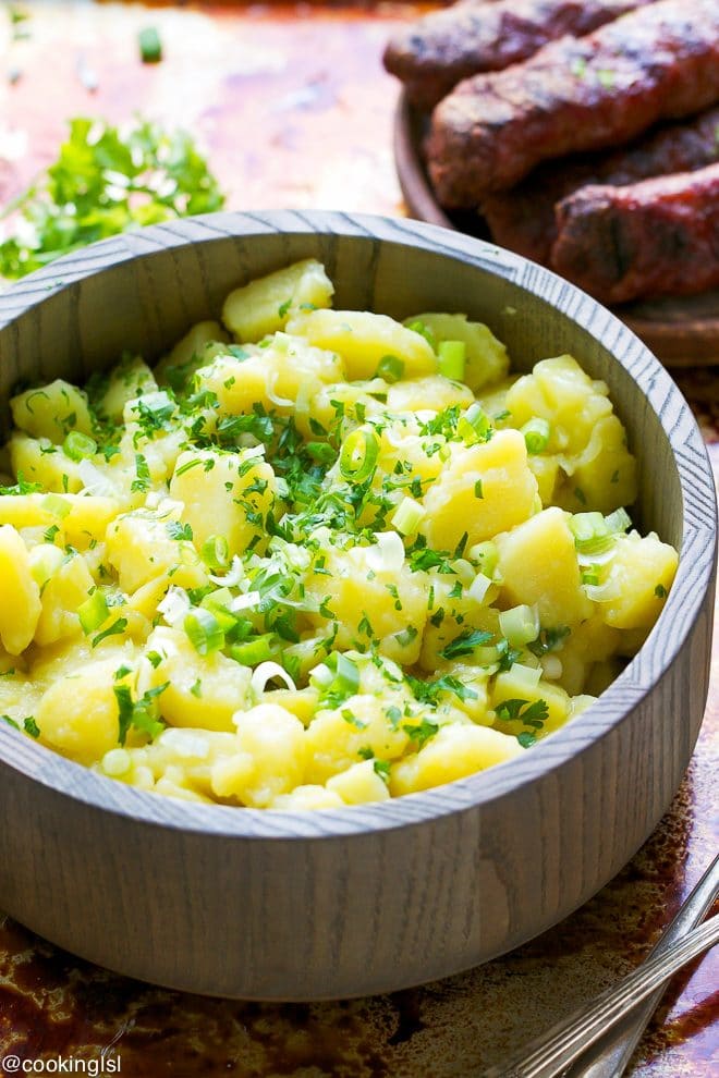 Lightened Up Potato Salad Recipe {Vegan+Gluten Free}-no-mayo