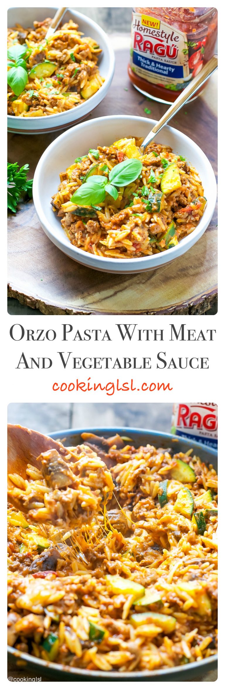Orzo With Meaty Sauce, Zucchini and Mushrooms Recipe - Cooking LSL