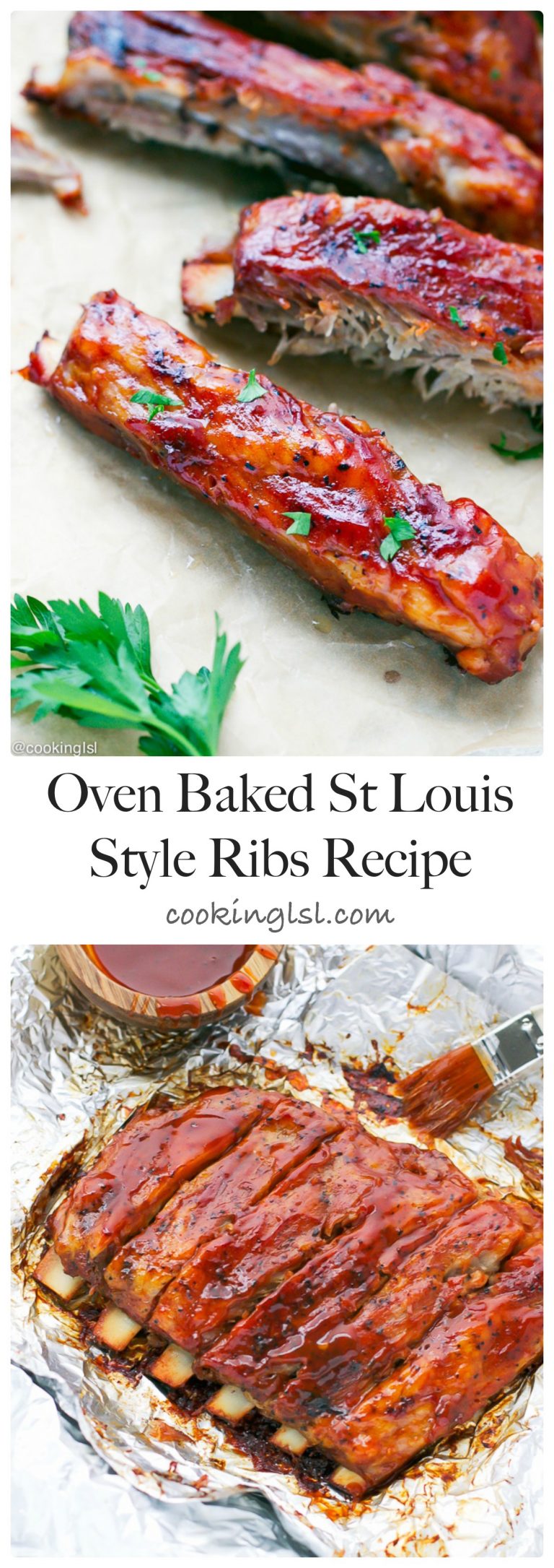 oven baked St Louis style ribs recipe