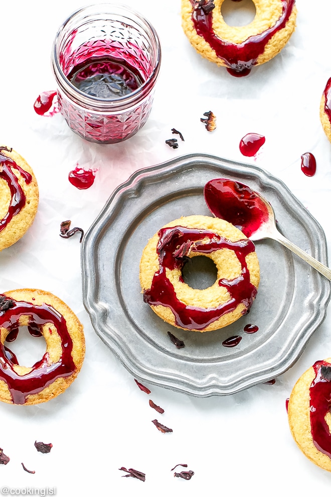 Almond-Meal-Donuts-With-Hibiscus-Glaze-Recipe