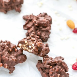 Puffed Millet Chocolate Almond Clusters Recipe