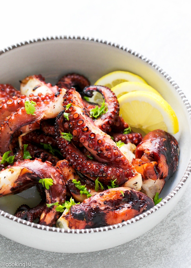 Easy Grilled Octopus Recipe Cooking Lsl