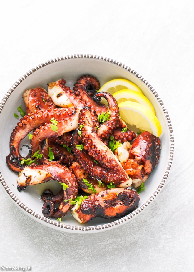 Easy Grilled Octopus Recipe Cooking Lsl