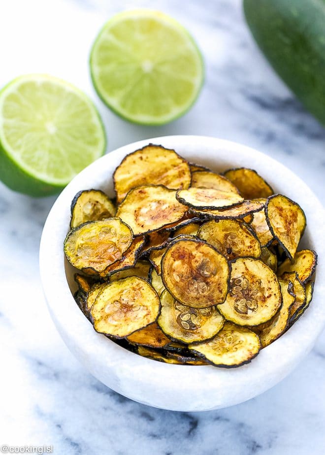 Chili Lime Zucchini Chips Recipe Oven Baked