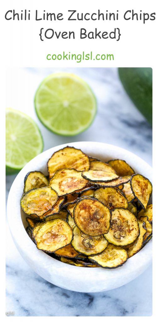 Chili Lime Zucchini Chips Recipe {Oven Baked} - Cooking LSL