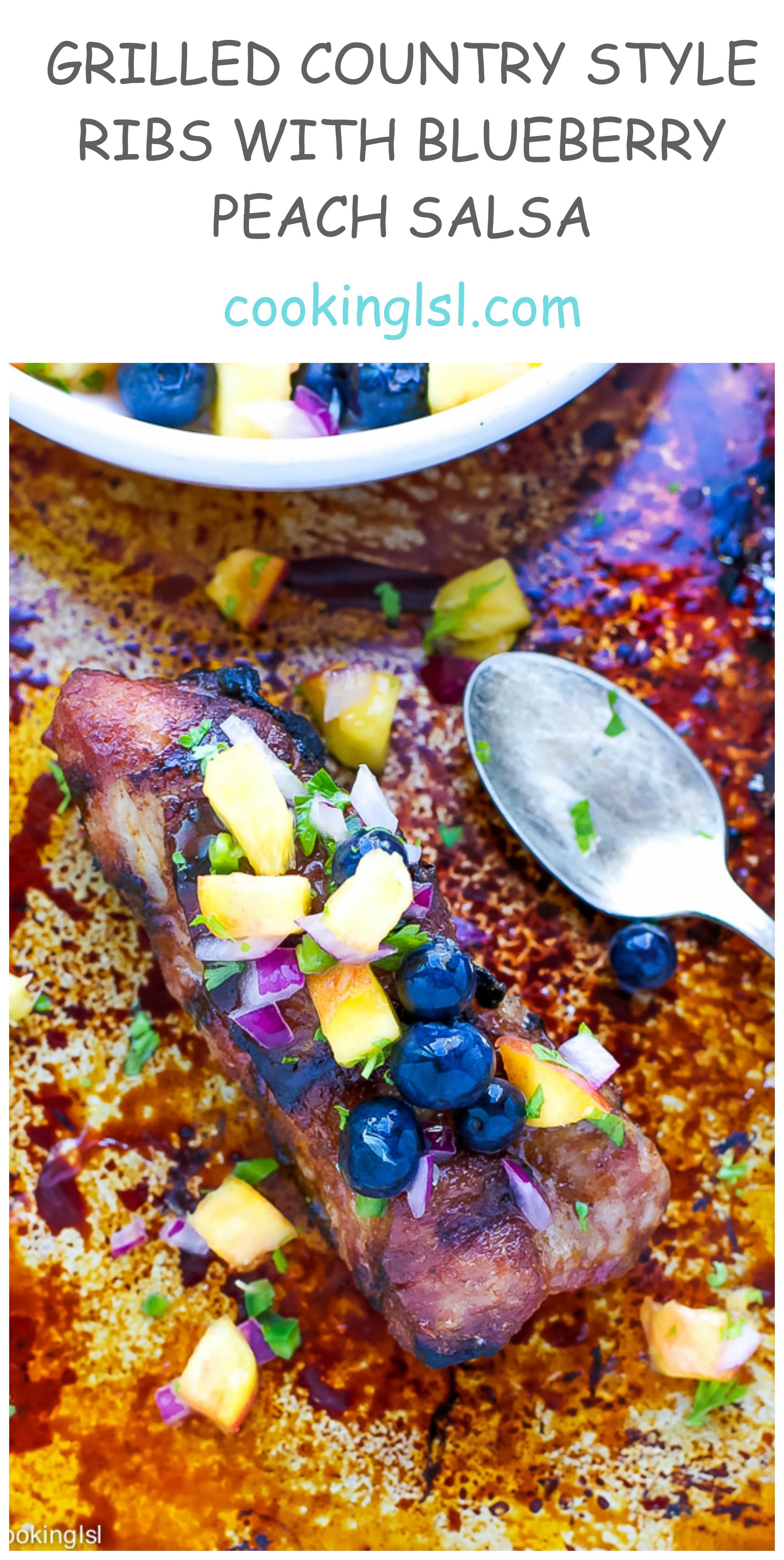 Grilled-Country-Style-Pork-Shoulder-Ribs-With-Blueberry-Peach-Salsa 
