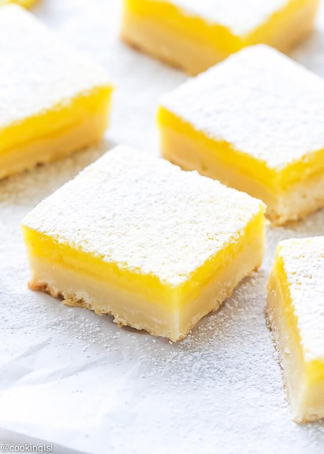 Classic Easy Lemon Bars With Shortbread Crust Recipe - Cooking LSL
