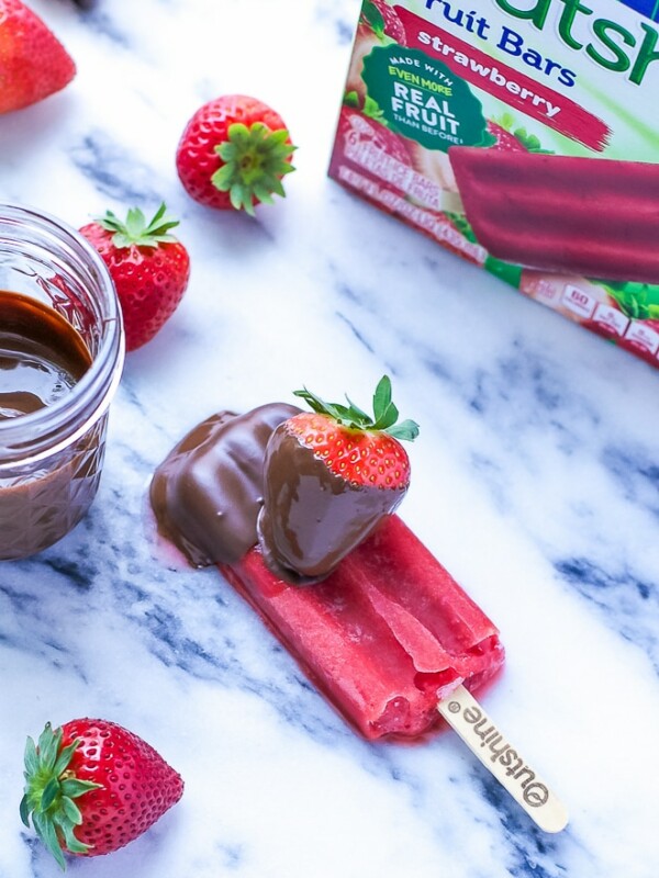 Snack Brighter Chocolate Dipped Strawberry-Frozen-Bars