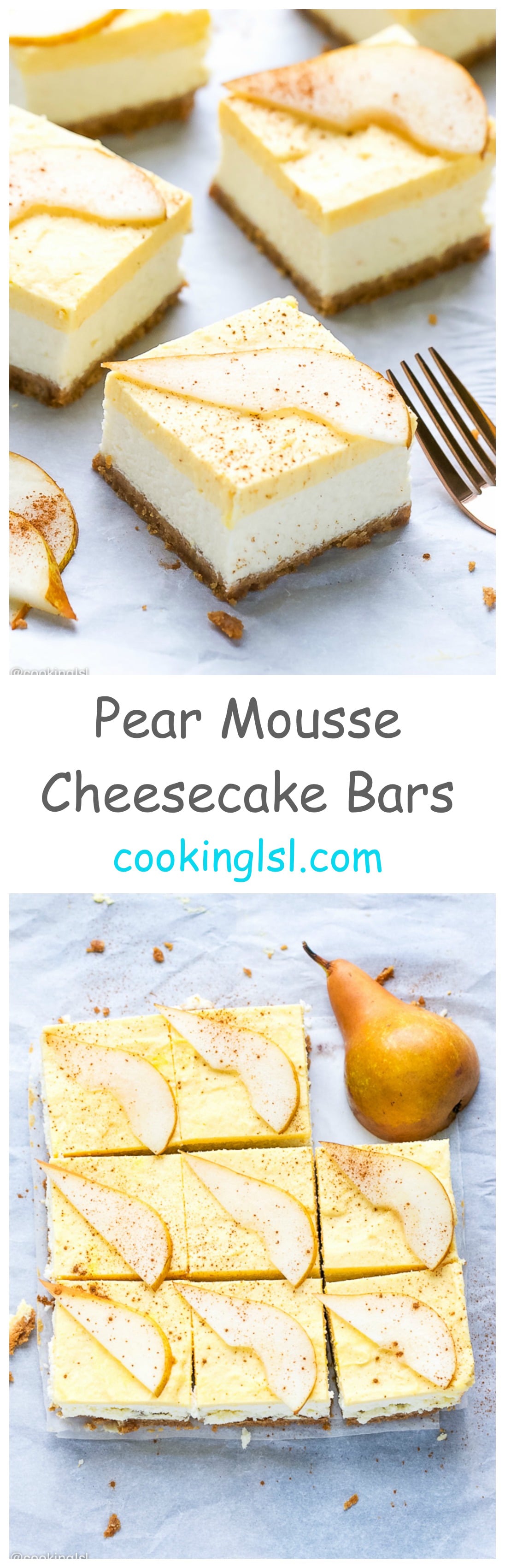 Pear-Mousse-Cheesecake-Bars-Recipe