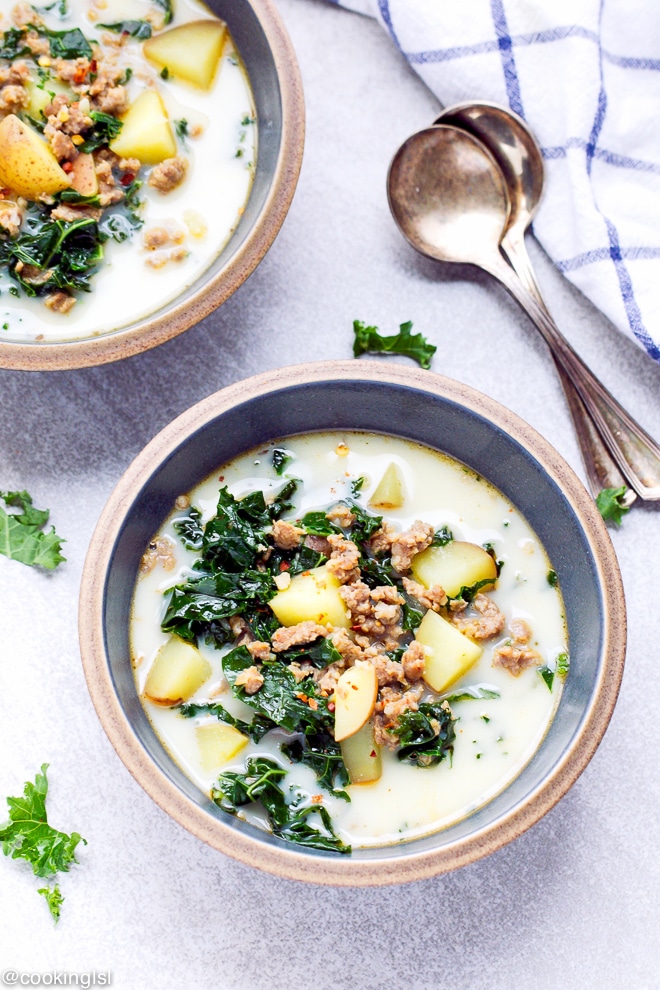 Easy Kale Potato And Sausage Soup Recipe - Cooking LSL