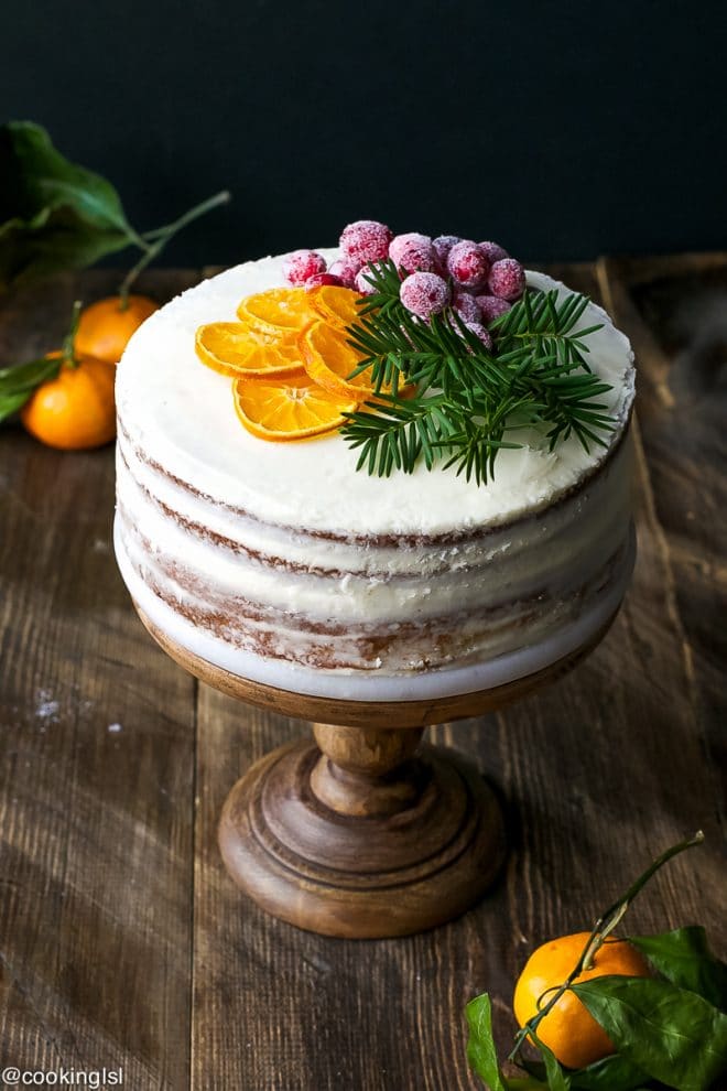 Tangerine Layer Cake With Tangerine Curd And Cream Cheese Frosting Recipe