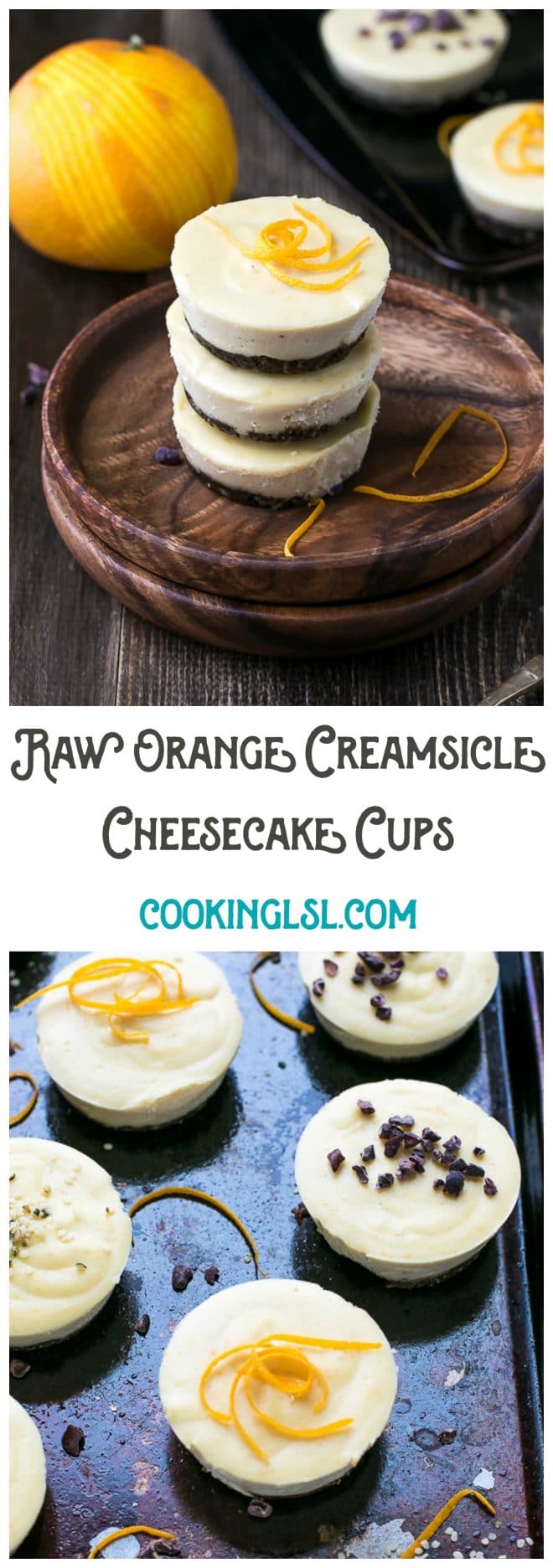 Raw Orange Creamsicle Cheesecake Cups {Vegan And Gluten Free}