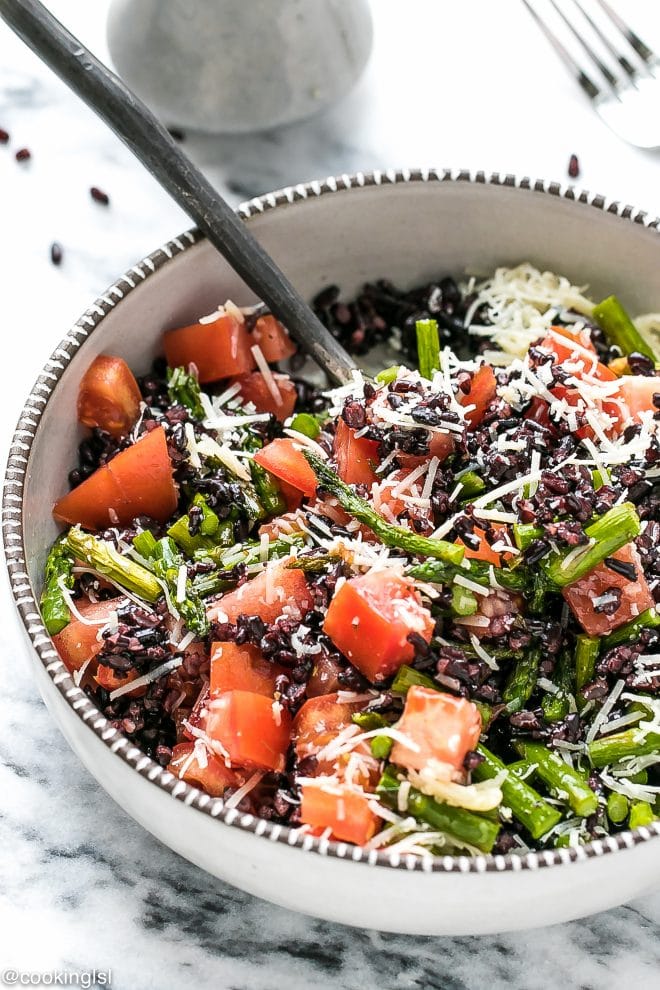 Black Rice Salad Recipe in a bowl
