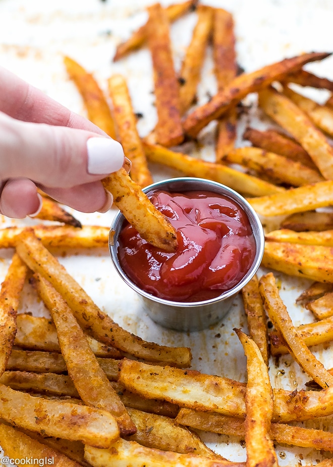 Oven-Crispy French Fries with Paprika-Parmesan Salt