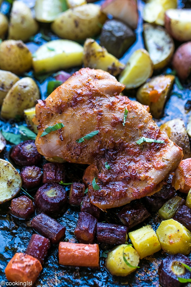 Sheet Pan Harissa Chicken With Potatoes And Carrots - Cooking LSL