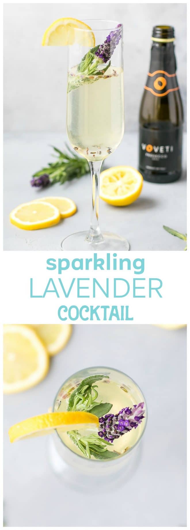 Sparkling lavender cocktail