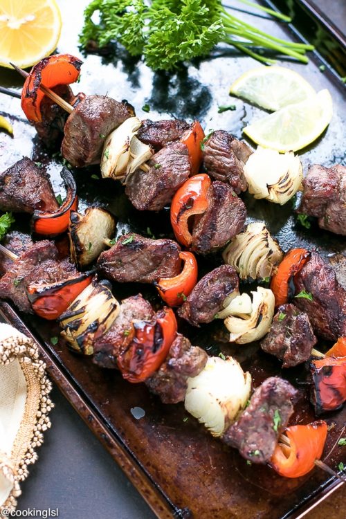 Grilled Greek Lamb Kebabs Recipe - Cooking LSL
