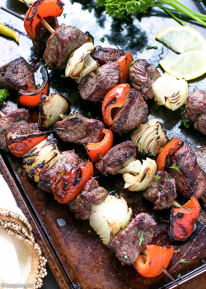 Grilled Greek Lamb Kebabs Recipe - Cooking LSL