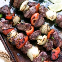 Easy Marinated Grilled Lamb kebabs